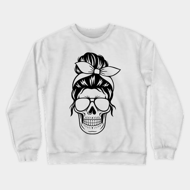 Girl Skull Crewneck Sweatshirt by CondorSky